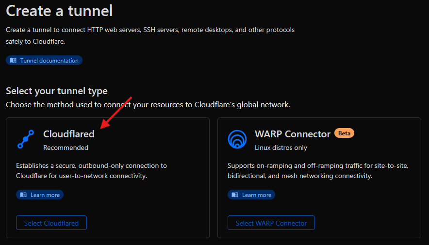 Scelta tra Cloudflared e WARP Connector per creare tunnel sicuri su Cloudflare.
